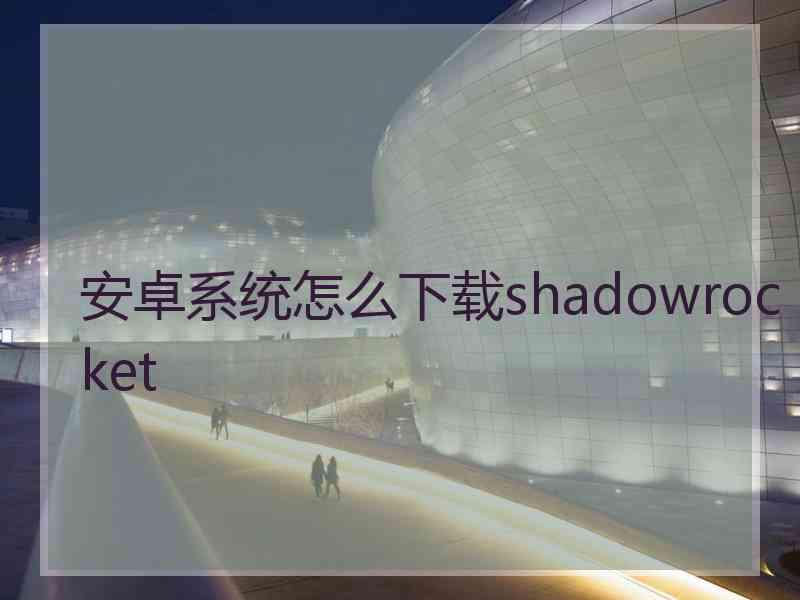 安卓系统怎么下载shadowrocket