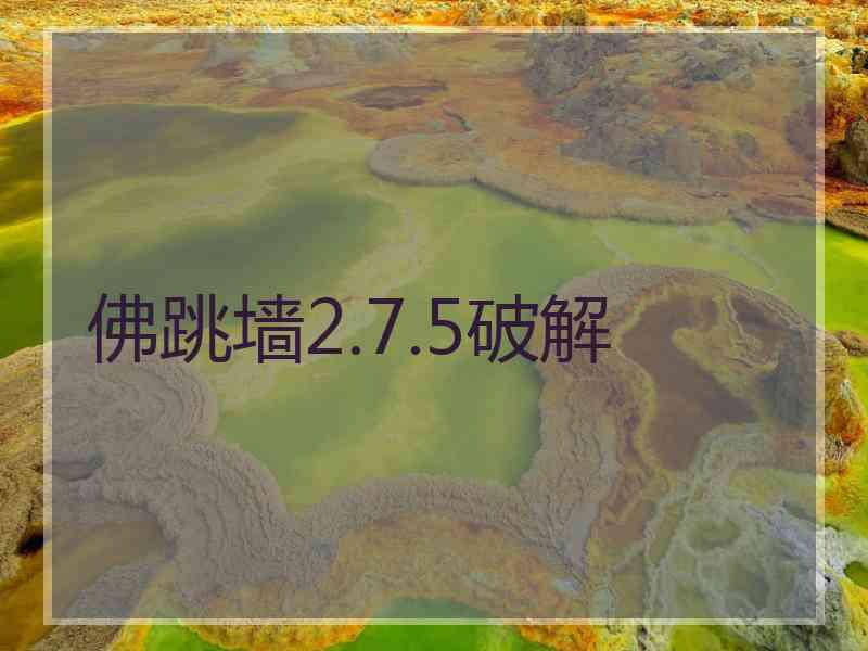 佛跳墙2.7.5破解