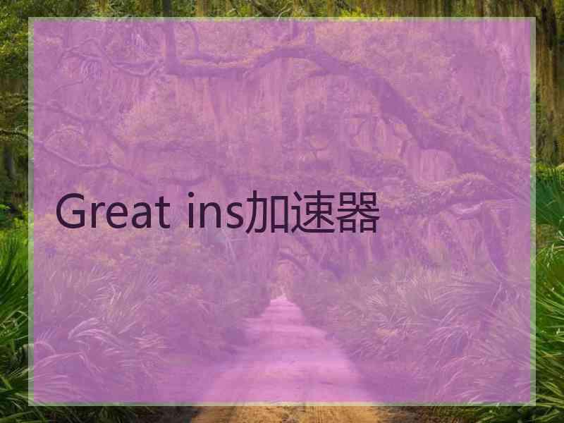 Great ins加速器