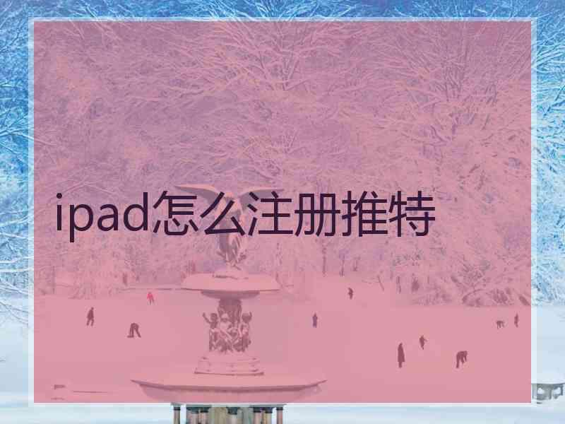 ipad怎么注册推特