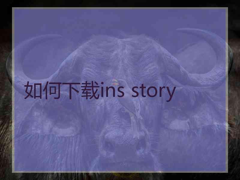 如何下载ins story