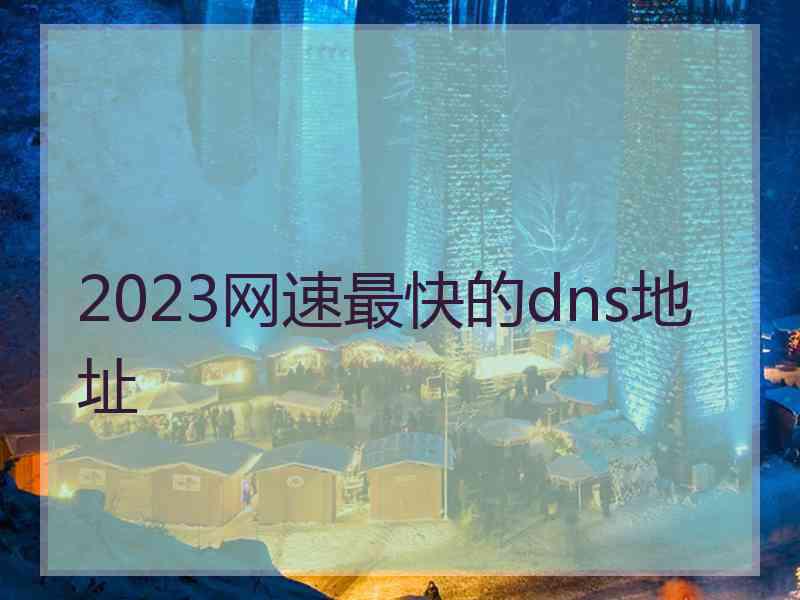 2023网速最快的dns地址