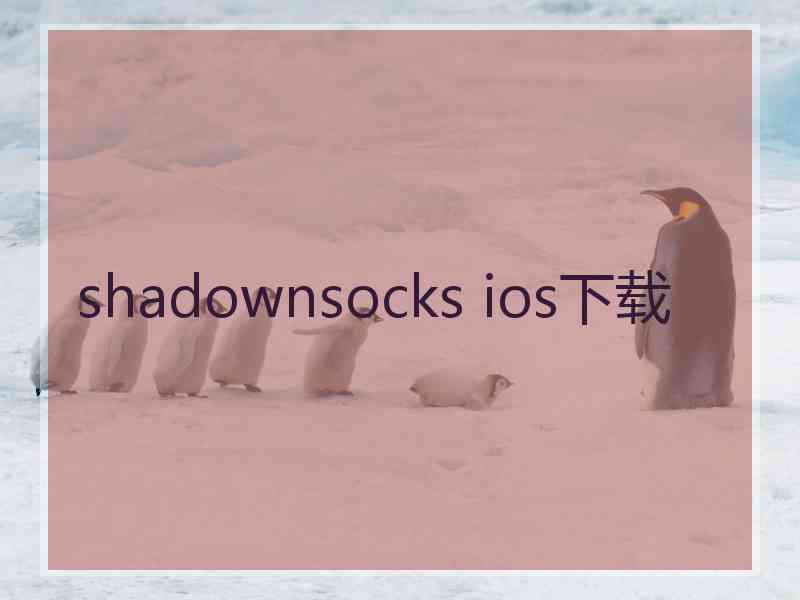 shadownsocks ios下载