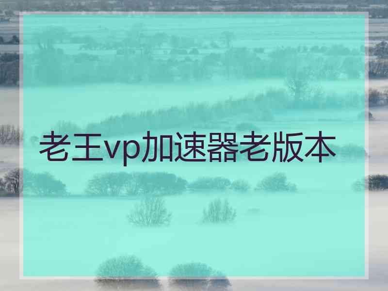 老王vp加速器老版本