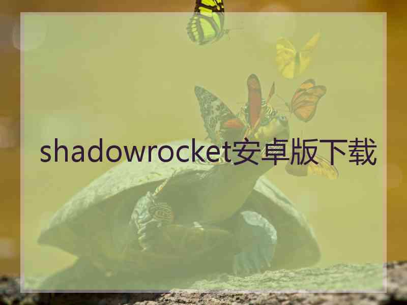 shadowrocket安卓版下载