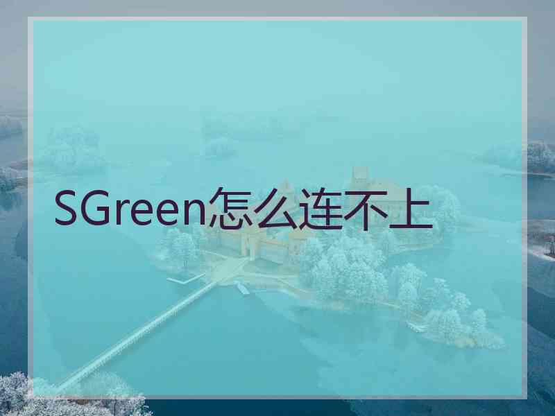 SGreen怎么连不上