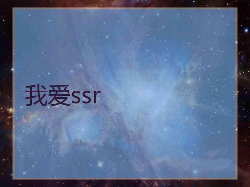 我爱ssr